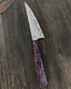 160mm Damasteel Petty Knife with Dyed Hawaiian Koa Handle