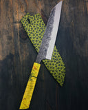 Handmade Chefs Knife with  Maple Burl Handle